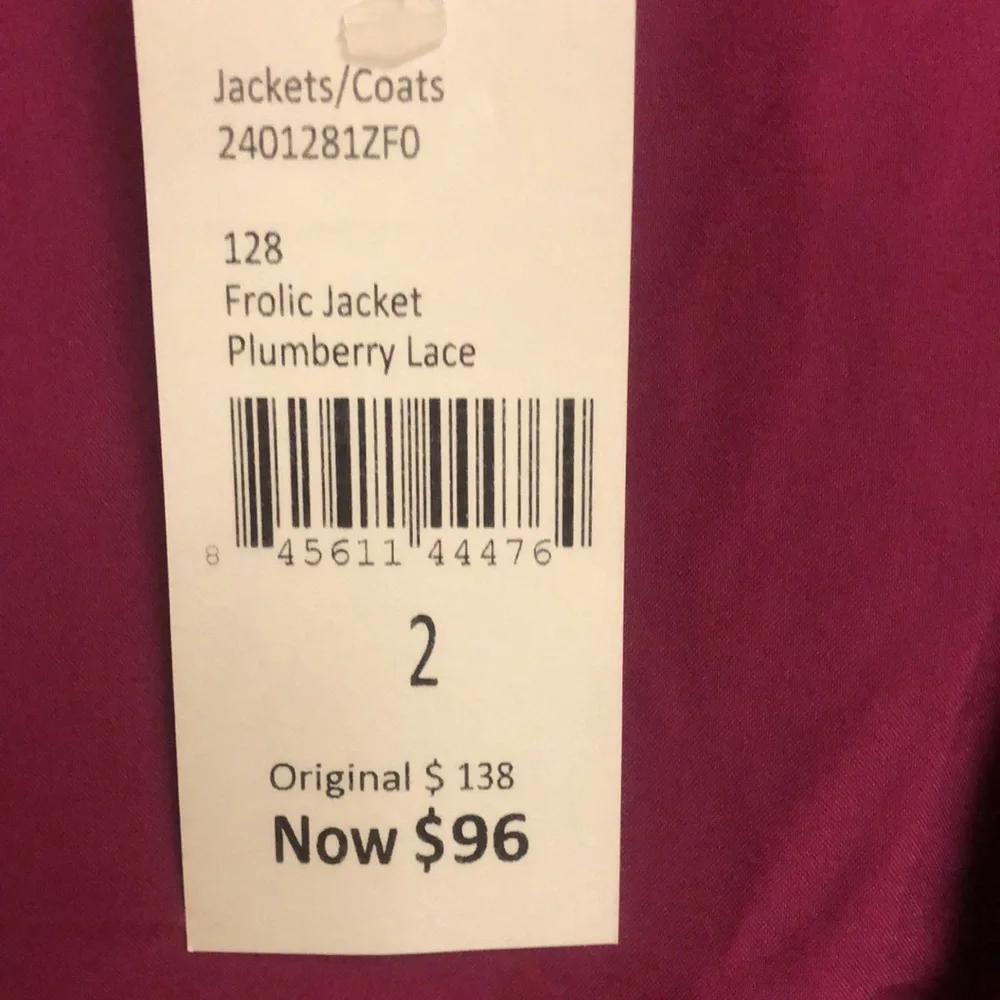 Cabi Frolic Jacket in Plumberry Lace - Picture 8 of 9